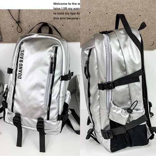 Water-Resistant Backpack for Men Women Large Daypack Hiking Work Durable Laptop Backpack Outdoor Commuter Bag (golden) - color: Golden