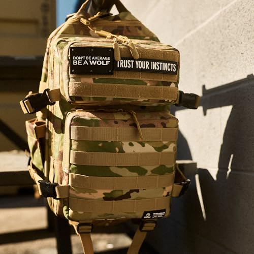 WOLFpak 25L Athletic Gym Backpack (OCP Camo) Durable 1000D Waterproof Oxford Material w/MOLLE Webbing, Laptop Pocket & Dual Cup Holders, Durable Fitness/Travel/Military Daypack - color: Ocp Camo