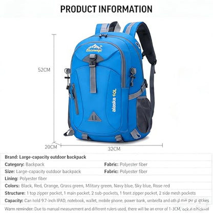 Travel Backpack 40L.Flight Friendly Approved Carry-on Luggage,Anti theft.Water.resistant.Lightweight.Business.Rucksack,Durable Large Weekender Bag Daypack Fits 17.3 Inch Laptop Unisex - color: Grey and Blue