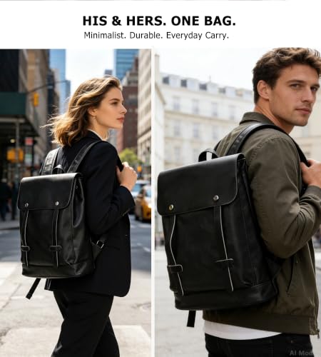 KingTo Anti Theft Laptop Backpack for Men Women, Lightweight Travel Bag | Lightweight business backpack, laptop storage and anti-theft travel styling support commute, campus and daily trips - color: Black