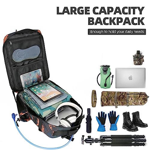 Military 45L Tactical Assault Backpack 3 day assault pack with Molle Waterproof backpack Rucksack for Tactical Backpacks - color: Marscamo