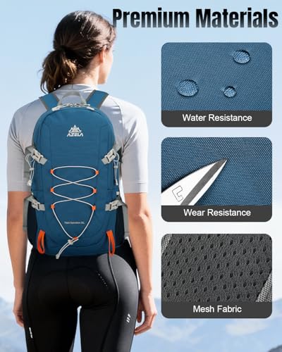 35L Foldable Hiking Backpack for Men Women, Large Packable Lightweight Outdoor Daypack with Chest Strap, Waterproof Rucksack Backpacks for Travel Hiking Camping Trekking Mountaineer, Blue - color: Blue