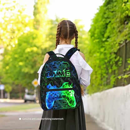 School Backpack For Boys Gaming Boys Backpack Cool Game Bookbag For Kids Children Elementary Middle School Ages 6-18 Video Game Back Pack - color: Game