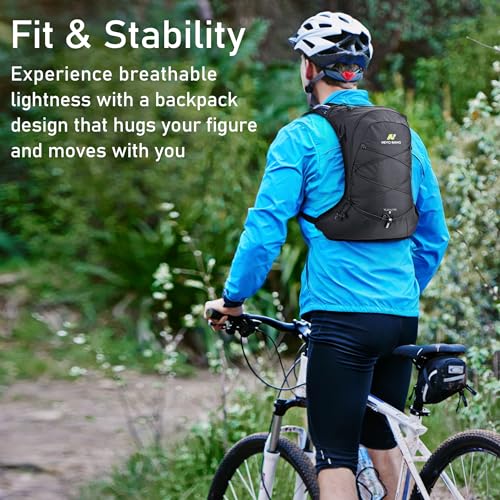 N NEVO RHINO Hydration Backpack,Lightweight Water Backpack for Hiking with 2L Water Bladder,Hydropack Hydration Pack for Cycling Running Trail Rave - color: Black