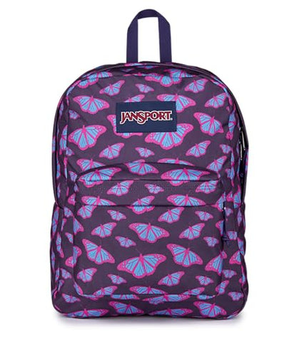JanSport SuperBreak One Backpack - Durable, Lightweight Bag with 1 Main Compartment, Front Utility Pocket with Built-in Organizer, Premium Backpack, Flutter By Purple - color: Flutter By Purple