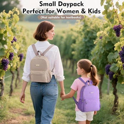 AOTIAN Lightweight Small Hiking Backpack for Women - Durable Water-Resistant Daypack for Travel, Camping & Outdoor Adventures - color: Khaki-small
