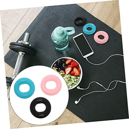 Balacoo 3Pcs Silicone Hand Grip Ring Set Adjustable Forearm Exerciser for Strength Training and Rehabilitation for Fitness Enthusiasts and Injury Recovery