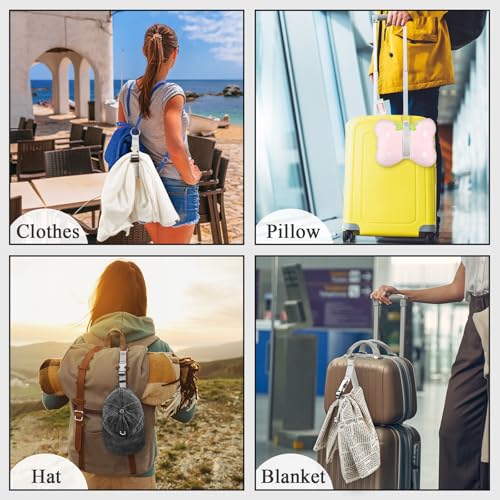 Amylove 3 Pcs Add a Bag Luggage Straps Gripper Heavy Duty Jacket Valises Strap for Travel Belt with Buckle Adjustable Baggage - color: Grey