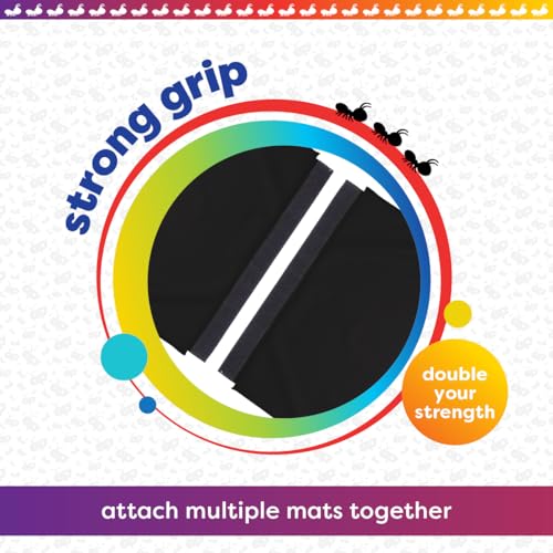 Antsy Pants Tumbling Mat for Kids – Gymnastics Mat, Easy to Clean, Sturdy, Foldable Tumbling Mats, Padded, Lightweight, Portable, Gymnastics Equipment for Active Play - color: 3-Fold Black