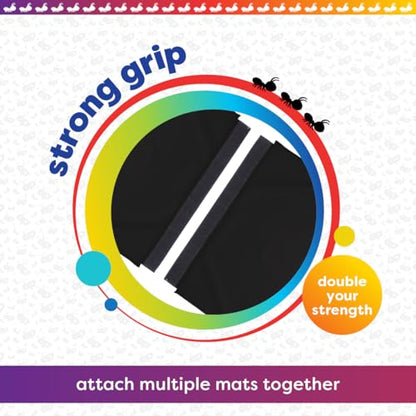 Antsy Pants Tumbling Mat for Kids – Gymnastics Mat, Easy to Clean, Sturdy, Foldable Tumbling Mats, Padded, Lightweight, Portable, Gymnastics Equipment for Active Play - color: 3-Fold Black