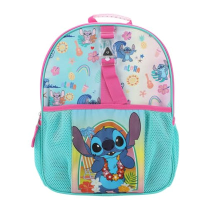 Disney Lilo & Stitch 5-Piece Backpack & Lunchbox Set - color: 5-pc Lilo & Stitch Sky Blue, size: 16 Inches