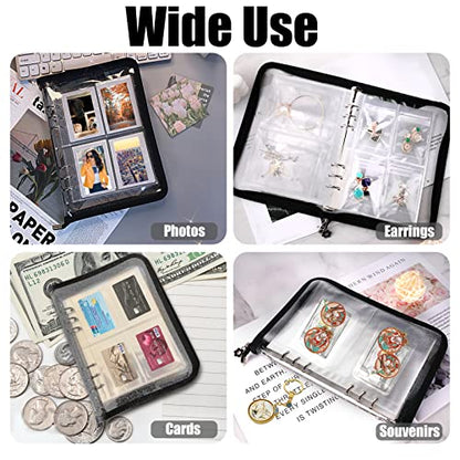 Clear Double-Sided Inner Pages for Jewelry Storage Book 6 Ring Binder 24 Sheets 96 Pockets Photocard Protector - color: Clear - Inner Pages (2 Slots + 24 Sheets)