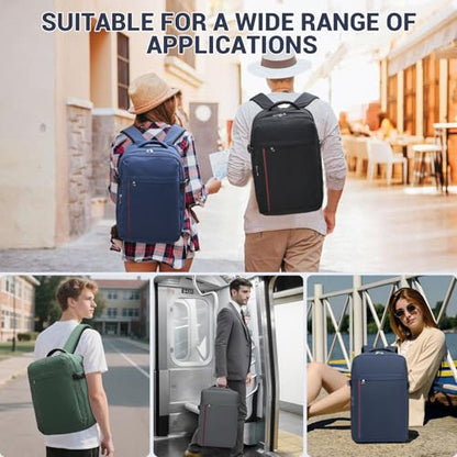 Kono 20L Casual Daypack, 40×20×25 cm, Airline Approved, 15.6" waterproof Laptop Backpack for Men & Women – Grey - color: Grey