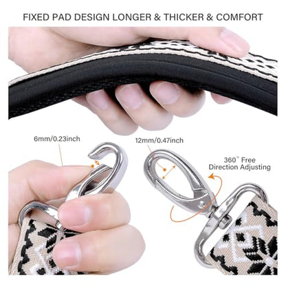 59 Inch Shoulder Straps, Soft with Ultra-Thick Fixed Shoulder Pad, Two Way Independently Adjustable Buckle Replacement Straps for Laptop Bag Messenger Bag Tool Bag Luggage,White - color: White, size: 59 inch