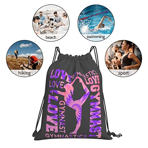 Gymnastics Drawstring Backpack Gym String Bag Drawstring Sackpack Sport For Womens Mens - color: A11 Gymnastics