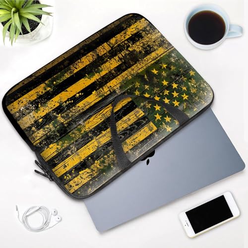 14 15 15.4 15.6 inch Laptop Handle Bag Computer Bag, Pouch Holder Notebook Sleeve Cover Soft Case Compatible for Dell,Lenovo,Toshiba HP, Asus Notebook-American Flag - color: American Flag