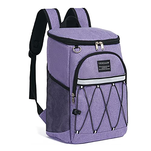 Backpack Cooler Backpack 26 Cans Insulated Leak Proof for Women Men Beach Camping Picnic Fishing Hiking Lunch Backpack Waterproof Cooler - color: Purple, size: Medium