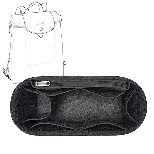 Lckaey Felt Bag Organizer for Backpack, Purse - Plage Insert - Grey - color: grey