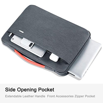 LANDICI 360°Laptop Sleeve Case 14 15 Inch Compatible with MacBook Air 15 M2/M3/M4 2022-2025, MacBook Pro 15, Hp chromebook 14, Waterproof Computer Bag Cover with Handle, Grey - color: Grey, size: 14-15 inch