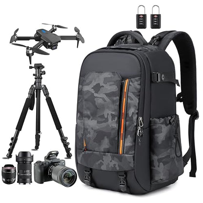 Camera backpack photographer Camera Backpack Waterproof Large for DSLR Cameras Backpacks for Photographers Camera Backpack for Women Men Outdoor Black