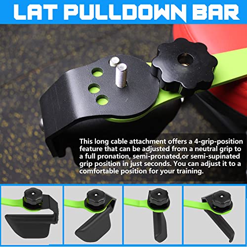 Adjustable Lat Pull down Bar, Cable Machine Attachments for Gym, Home Gym Fitness T-bar Row Pulldown Attachments, Lat Pull Down Machine Wide Grip Neutral Grip Handle - color: SP-03