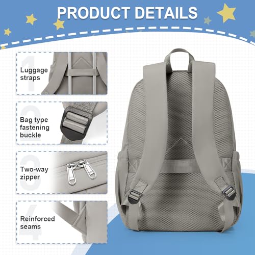 weradar School Backpack For Women Men, Lightweight Casual Daypack College Backpacks, Aesthetic Students Bookbag, Backpack With Lots Of Pockets,Cute High School Bag For Boys Girls(Gray Brown) - color: Gray Brown