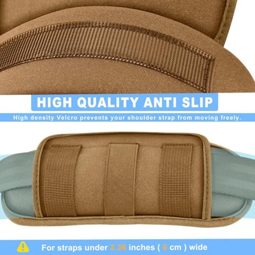 ZINMARK 2Pcs Tactical Shoulder Pad, Ultra-Thick Comfort Cushion for Vest Straps, Backpacks, Breathable & Shock-Absorbing,Khaki - color: Khaki