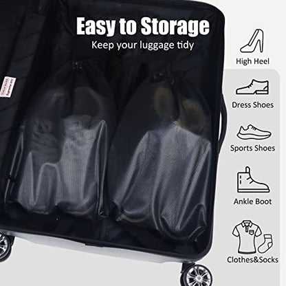 Gloppie Shoe Bags for Travel, Shoe Storage Bag with Drawstring, Packing Organizer for Sneakers, Gym, Luggage, Closet, Weekender Overnight Travel Essentials - style: 1-pack