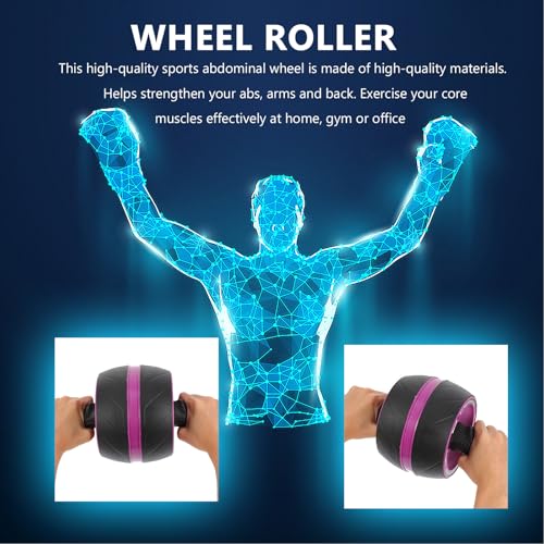 FAVOMOTO Ab Roller Wheel Automatic Rebound Abs Core Trainer for Home Gym Workout Men Women Fitness Equipment for Abdominal Strength and Belly Fat Reduction