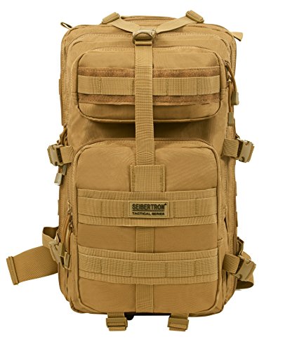 Seibertron Falcon Water Repellent Hiking Camping Backpack Compact Pack Summit Bag Khaki 37L - color: Khaki 37l(size:11"*11"*19")