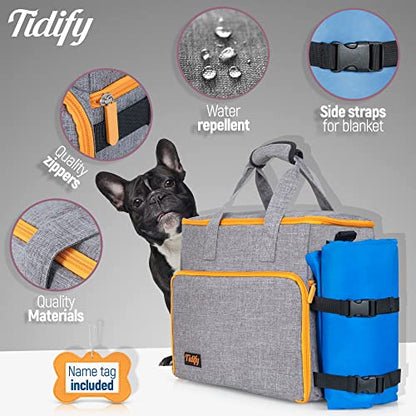 Customized Dog Travel Bag - You Name It and We Make It, Your Own Personalized Pet Travel Bag, Make It Special for You and Your Pet. (Light Grey) - color: Personalized Grey Dog Bag