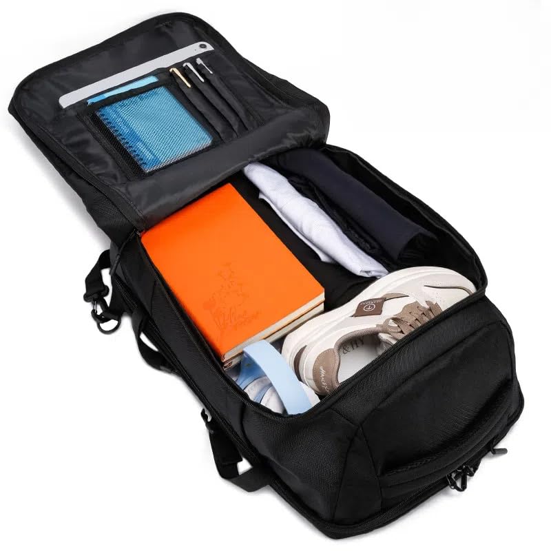 Kamlui Laptop Backpack for Men 17-inch Travel- Computer Case Laptop Bag Large Capacity Business Weekender Satchel Purse Fashion Black - color: Black-500
