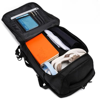 Kamlui Laptop Backpack for Men 17-inch Travel- Computer Case Laptop Bag Large Capacity Business Weekender Satchel Purse Fashion Black - color: Black-500