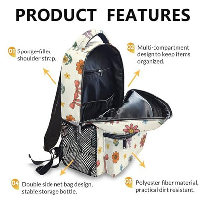 Girls Backpack Christian Backpacks for School Travel Casual, Large Capacity Book Bag for Kindergarten Elementary Middle Students - color: Beige