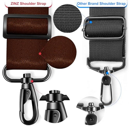 ZINMARK Shoulder Strap 59 inch, Extra-Thick Fixed Cushion Pad and Dual Clasps Universal Replacement Strap for Bags, Camera, Crossbody，Lawn mower Brown - color: Brown