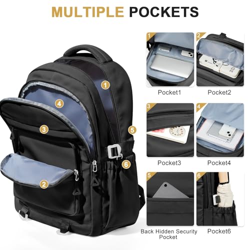 Cute Black Backpack for College Students Waterproof School Bag High School Backpacks for Teens Girls Boys Laptop Bookbag Casual Daypacks Backpacks for Women Men - color: B1-black