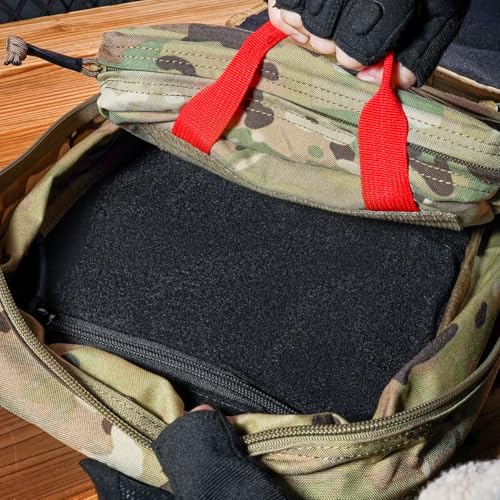 KRYDEX Clear Top Insert Bag with Hook Panel Tactical Packing Cube Travel Organizer Bag (Large-MC) - color: Large-MC