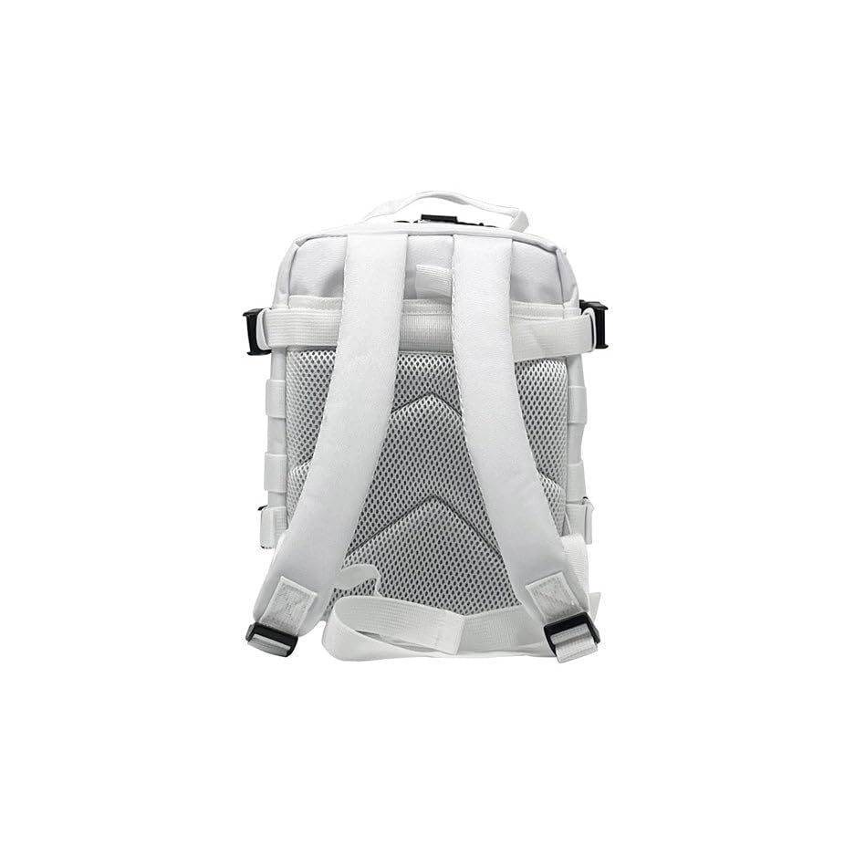 WOLFpak 9L Mini Tactical Backpack for Men & Women | Compact, Small Everyday Carry Bag for Gym, School, Travel | Durable, Water-Resistant Daypack with Molle System and Patch Panel (Polar White) - color: Polar White