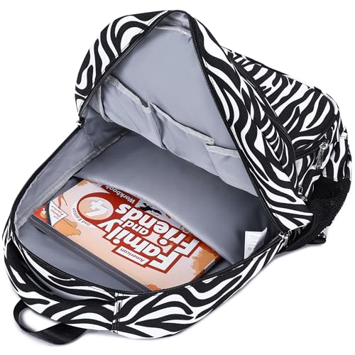 abshoo Lightweight Kids Backpack For School Teen Girls Bookbag Kindergarten Elementary School Bags (Zebra Black) - color: Zebra Black