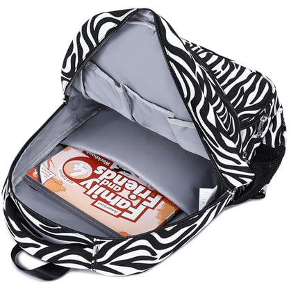 abshoo Lightweight Kids Backpack For School Teen Girls Bookbag Kindergarten Elementary School Bags (Zebra Black) - color: Zebra Black