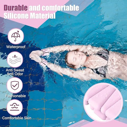 Vinsot Wrist and Ankle Weights for Women Men Set of 4(1 lb Each) adjustable Arm Leg Silicone Weighted Wristbands Bracelets for Pilates Yoga Gym Workout Running Walking Strength Training(Pink) - color: Pink