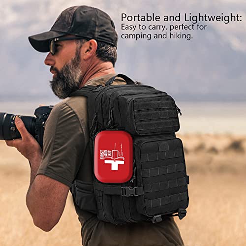 Portable Mini First Aid Kit Compact Medical Kits with Compartments, Waterproof Small EVA Case for Car, Home, Outdoors, Sports, Camping, Hiking and Office - size: Mini