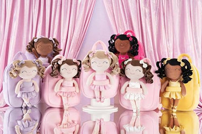 Gloveleya Toddler Backpack Baby Ballerina Girl Gifts Plush Curly Hair Ballet Backpack - Champagne Pink 9 inches - color: A0001, size: 9 inches