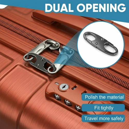 20 Pack Zipper Clip Lock Anti-Theft Deterrent - Keep Zippers Securely Closed - Universal Zipper Pull Tab Replacement for Luggage Backpack Purse Travel Bag（Space Grey）