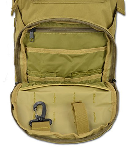 Lightning X Premium Tactical Medic Backpack w/Modular Pouches & Hydration Port (Desert Tan) Large - color: Desert Tan