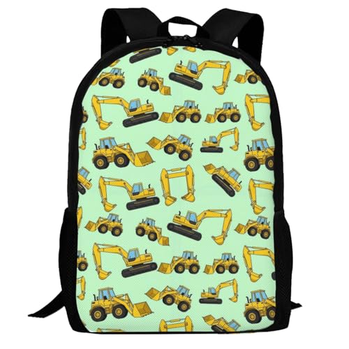 Breathable Outdoor Daypack Cartoon Construction Truck Excavator, Durable Anti Theft Travel Backpack Adjustable Strap Shoulder Bag for Hiking Camping City Walking - color: Design (877)