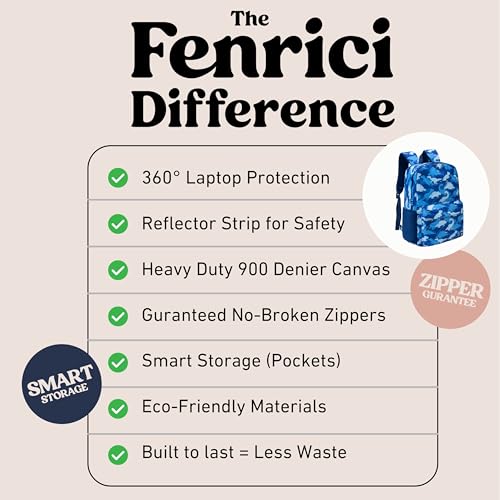 Fenrici Dinosaur Backpack for Boys, Kids, Boys' Backpack for School, Kids' Bookbags with Padded Laptop Compartment, Dino, Blue, 17 Inch - color: Dinosaur