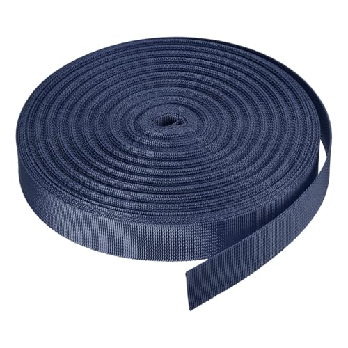 Nylon Webbing Strap Nylon Webbing Straps Durable Nylon Strap for Outdoor DIY Gear Repair,Backpack,Cargo Strap,Luggage-Rack,Pet Collars,Crafts - color: Dark Blue, size: 1 inchx25 Yards