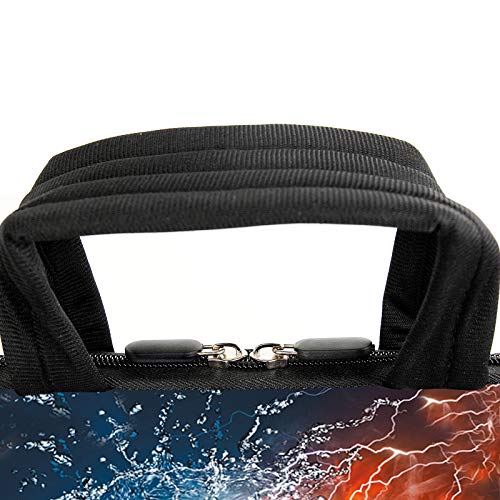 AMARY 14" 15" 15.4" 15.6" laptop sleeve chromebook case adjustable shoulder strap with handle accessory pocket for men women (Football) - color: Football