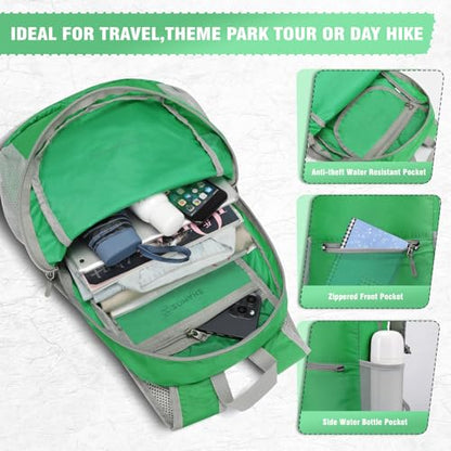 ZOMAKE Ultra Lightweight Hiking Backpack 20L, Packable Small Backpacks Water Resistant Daypack for Women Men(Grass Green) - color: Grass Green